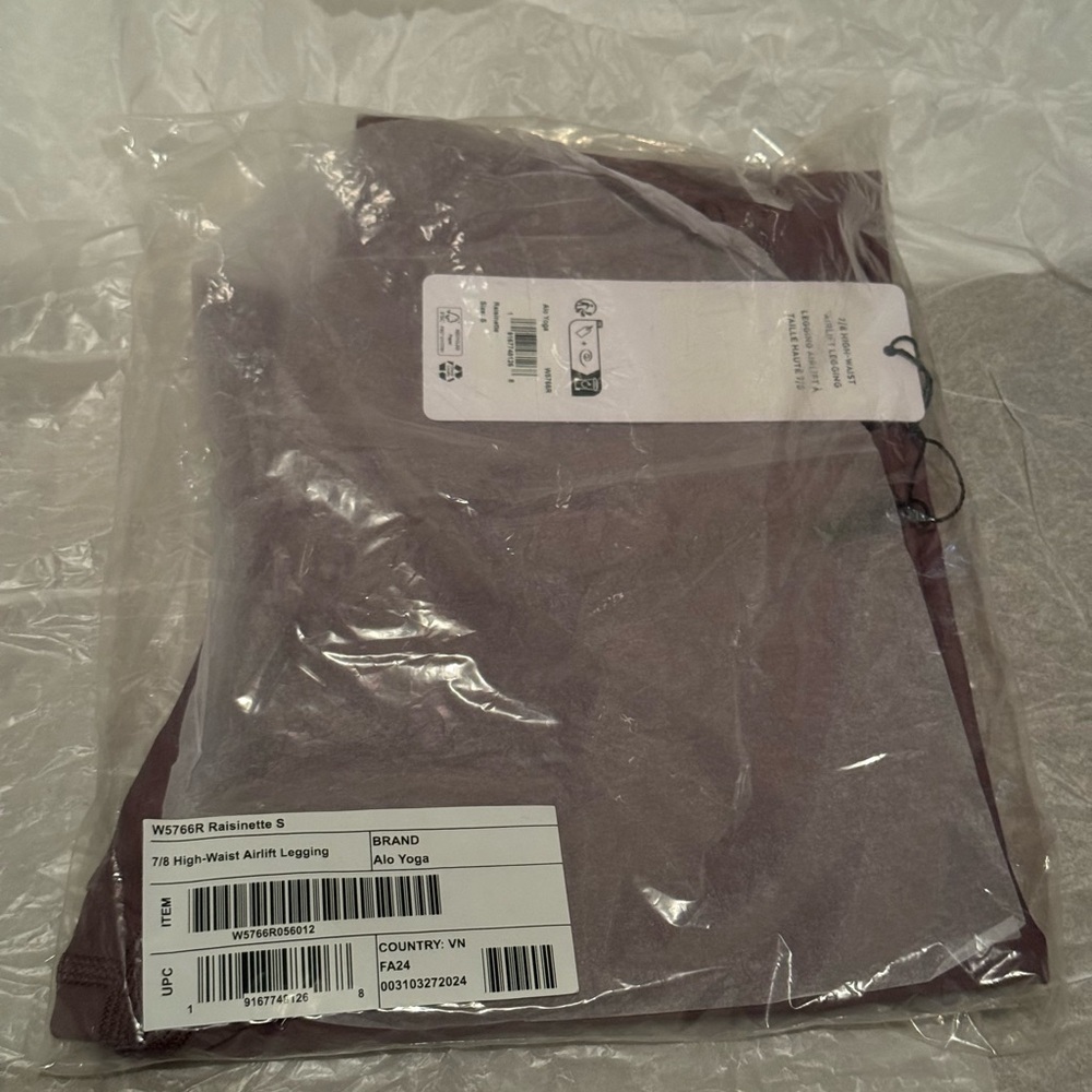 Alo airlift high waist Raisinette 7/8 leggings S New - Picture 4 of 6